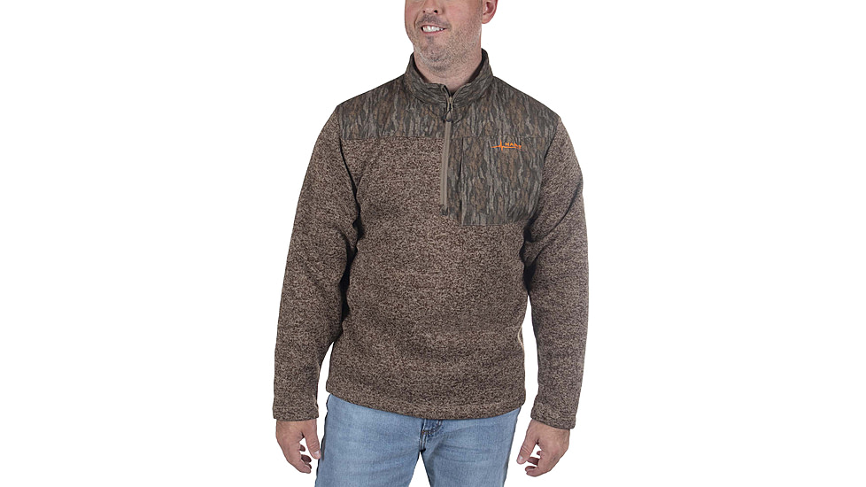 Habit Crater Valley 1/4 Zip Sweater - Mens, Fleece, Mossy Oak New Bottomland, Medium, FJ10083-M-8-6-M-3H7