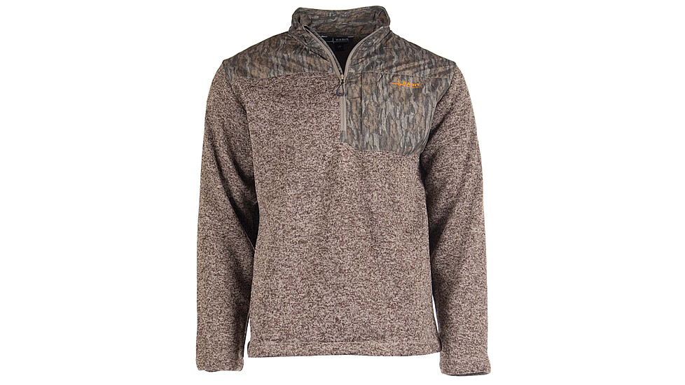 Habit Crater Valley 1/4 Zip Sweater - Mens, Fleece, Mossy Oak New Bottomland, Medium, FJ10083-M-8-6-M-3H7