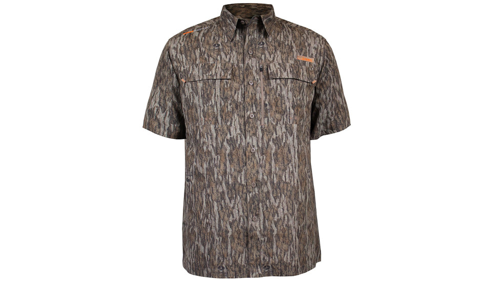 Habit Hatcher Pass Camo Guide Short Sleeve Shirt - Mens, Mossy Oak New Bottomland, 2XL, TS1476-14-2X