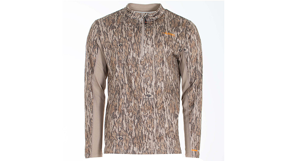 Habit Midweight 1/4 Zip Base Layer - Mens, Mossy Oak New Bottomland / Timber Wolf, Extra Large, BL10021-M-8-6-XL-3D6