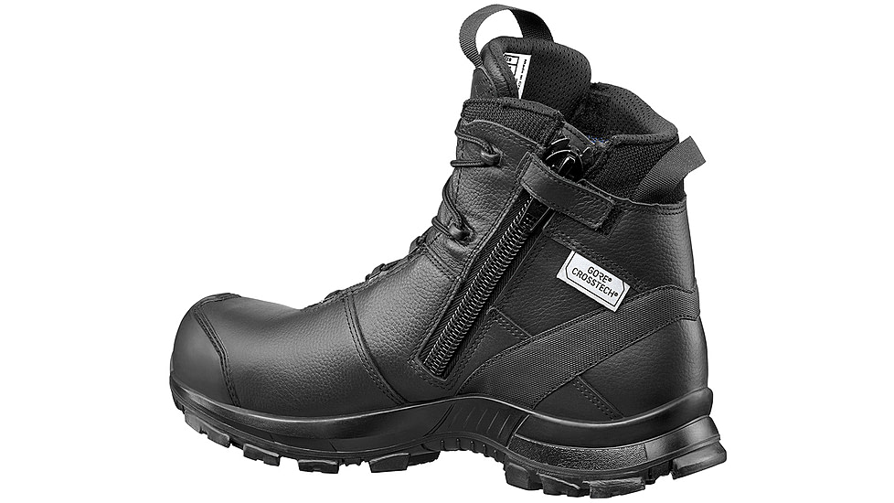 HAIX Black Eagle Safety 55 Mid, Side-Zip, Mens Boots, Black, 6 Medium, 620012M-6