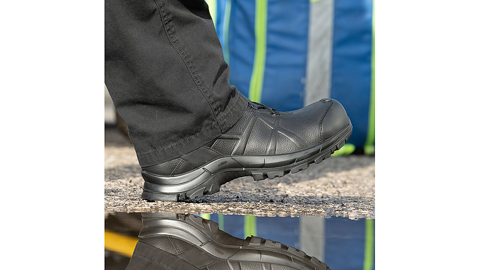 HAIX Black Eagle Safety 55 Mid, Side-Zip, Women's Boots, Black, 10.5 Medium, 620013M-10.5