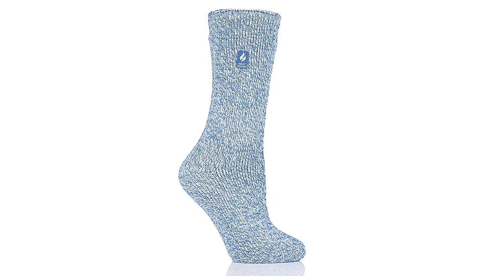 Heat Holders Primrose Twist Crew Sock - Womens, Denim/Cream, US 5-9, HHW05202