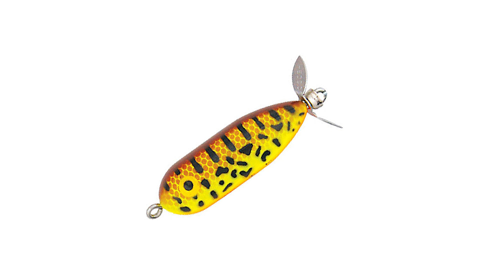 Heddon Baby Torpedo Topwater Prop Bait, 2 1/2in, 3/8 oz, Brown Crawdad, X0361BRS