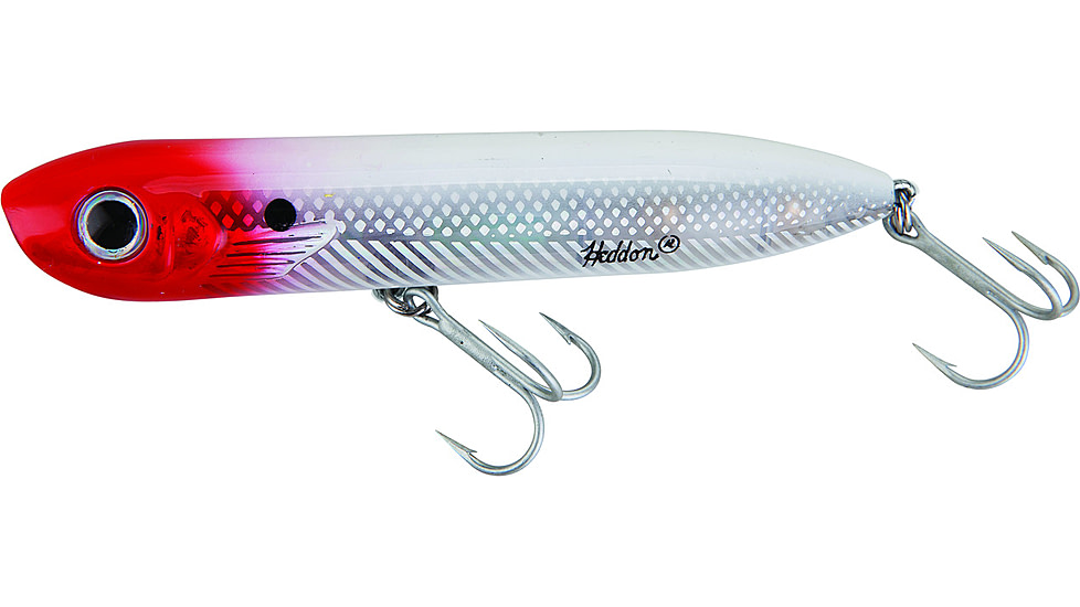 Heddon Chugn Spook Topwater Bait, Floating, 1oz, 4 7/8in, Red Fish Flash, X9556439
