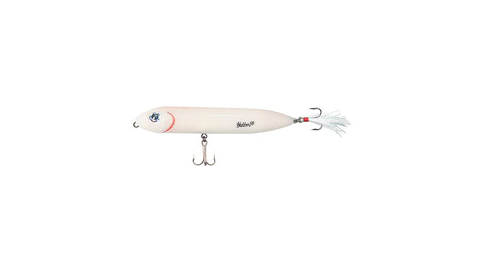 Heddon Feather Super Spook Jr Topwater Walking Bait, 3.5in, 1/2 oz, Bone, X9236F14