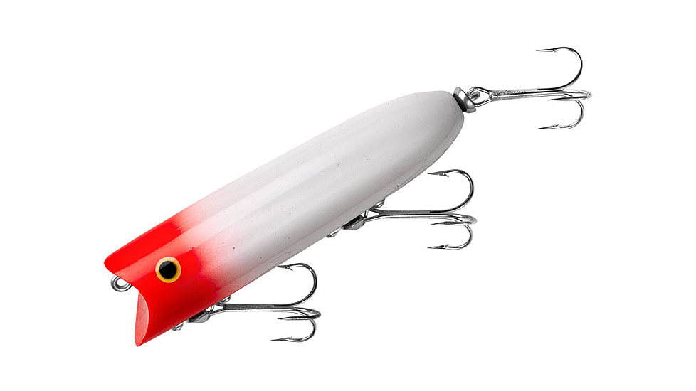 Heddon Lucky 13 Topwater Popper, 3-3/4in, 5/8 oz, Red Head, X2500RH