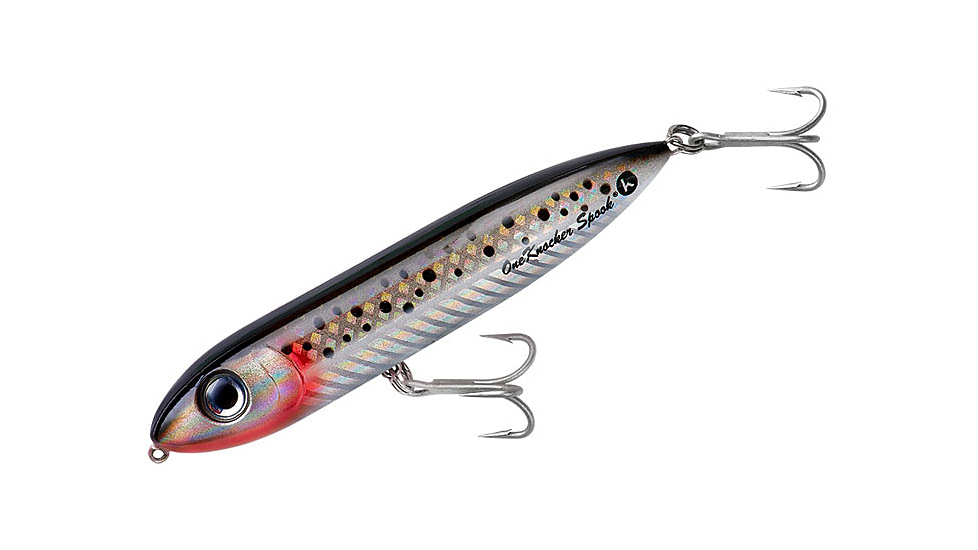 Heddon One Knocker Spook Topwater Bait, 4.5in, 3/4 oz, Speckled Trout, XK9253ST