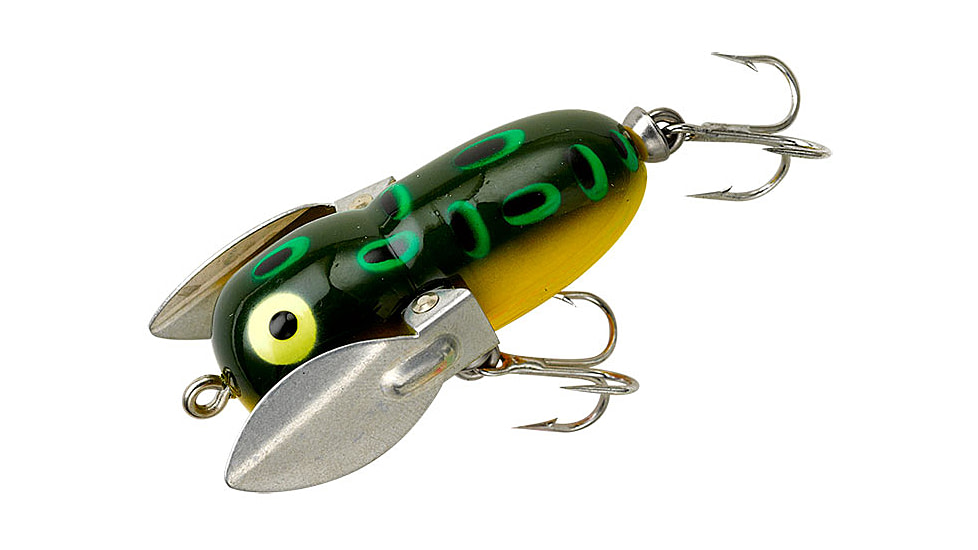 Heddon Tiny Crazy Crawler Topwater Fishing Lure, 1-3/4in, 1/4 oz, Bullfrog, X0320BF