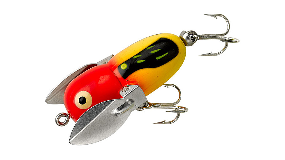 Heddon Tiny Crazy Crawler Topwater Fishing Lure, 1-3/4in, 1/4 oz, Yellow Hornet, X0320YRH