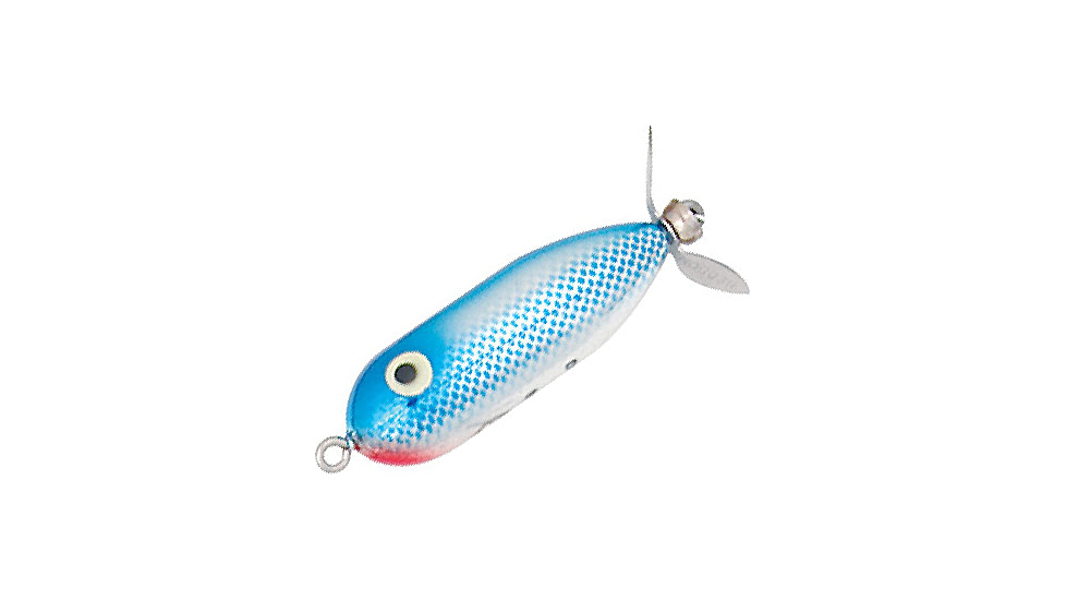 Heddon Tiny Torpedo Topwater Prop Bait, 1-7/8in, 1/4 oz, Blue Shiner, X0360NPB