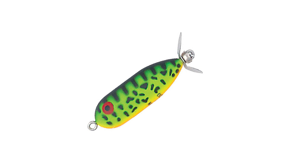Heddon Tiny Torpedo Topwater Prop Bait, 1-7/8in, 1/4 oz, Fluorescent Green Crawdad, X0360GRA