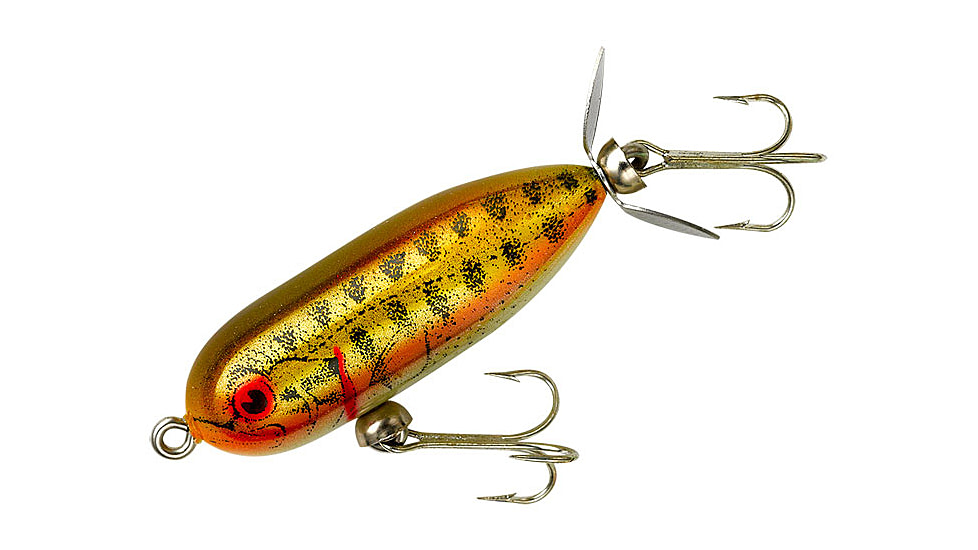 Heddon Tiny Torpedo Topwater Prop Bait, 1-7/8in, 1/4 oz, G-Finish Gold Bass, X0360GBB