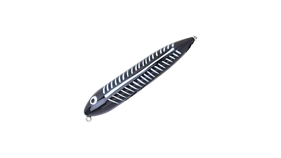 Heddon Zara Puppy Topwater Walking Bait, 3in, 1/4 oz, Black Shore Minnow, X9225XBW
