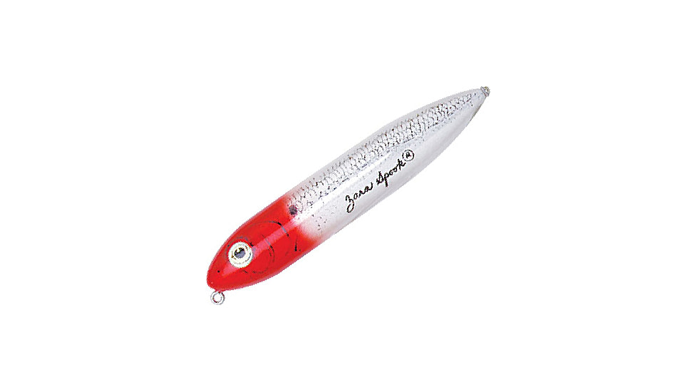 Heddon Zara Puppy Topwater Walking Bait, 3in, 1/4 oz, G-Finish Pearl/Red Head, X9225G28