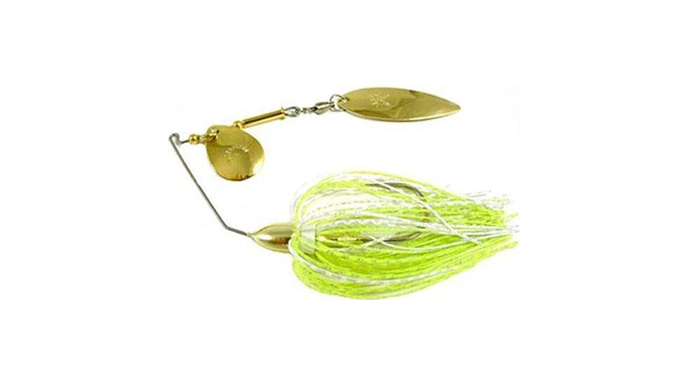 Hildebrandt Okeechobee Special Spinnerbait, 4/0 Hook, Chartreuse &amp; White With Gold Blade, 3/8oz, PRO4G-CHWH