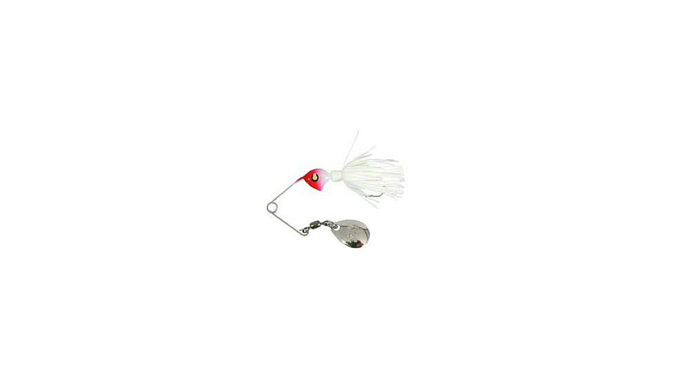 Hildebrandt Spin Dandy Microlite Spinnerbait, Size 2 Hook, White Head With Nickel Blade White, 1/8oz, ODANW-W