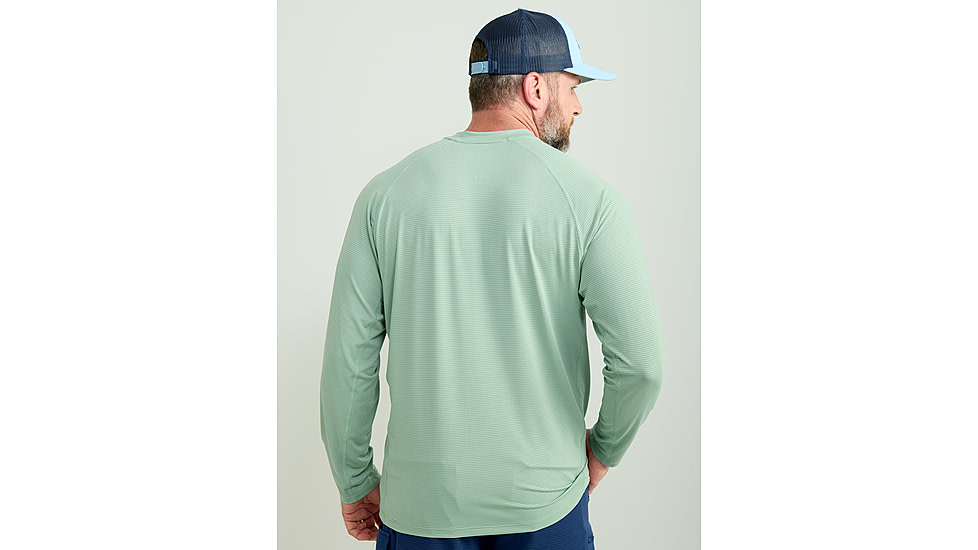 HUK Performance Fishing A1A Performance Crew - Mens, Fog Green, Large, H1200575-315-L