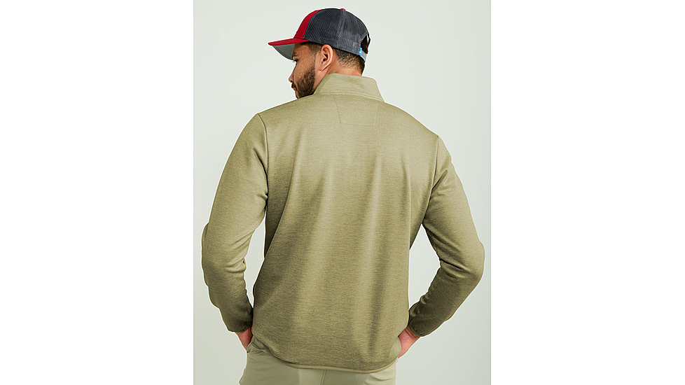 HUK Performance Fishing Cold Front 1/4 Zip Pullover - Mens, Overland Hthr, Medium, H1300098-368-M