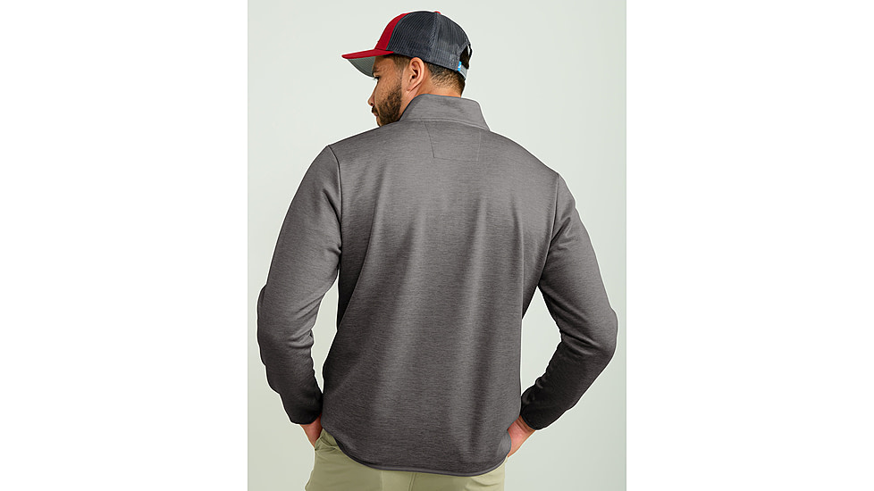 HUK Performance Fishing Cold Front 1/4 Zip Pullover - Mens, Volc Ash Hthr, 2XL, H1300098-015-XXL
