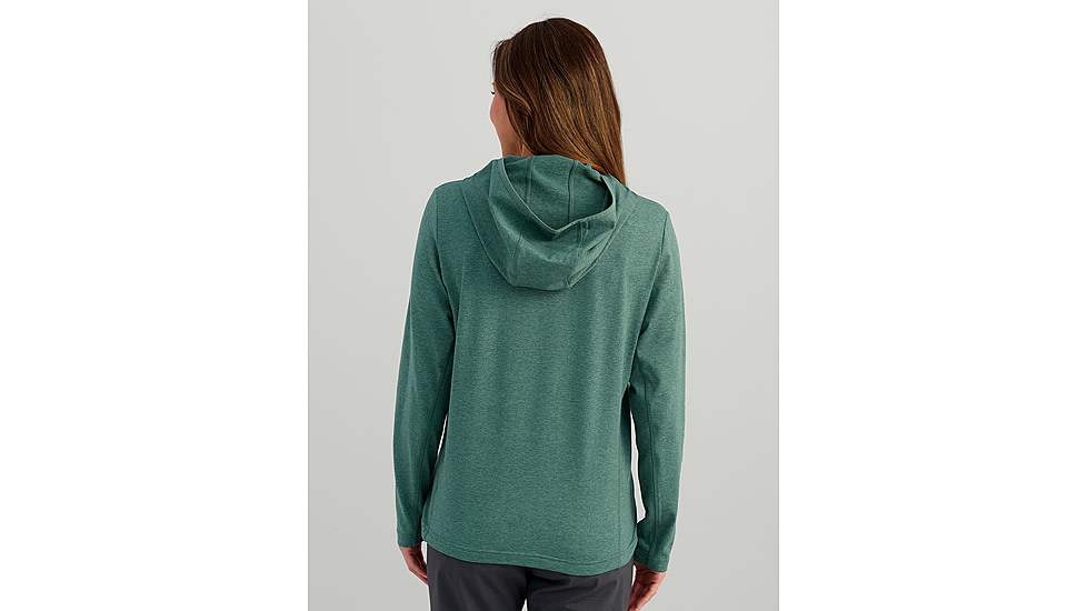 HUK Performance Fishing Coldfront Pullover Hoodie - Womens, Nrth Atlnc Hthr, Small, H6130023-367-S