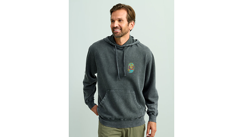 HUK Performance Fishing Cotton Fleece Graphic Hoodie - Mens, Volcanic Ash, 2XL, H1300103-013-XXL