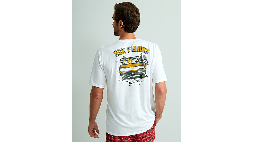 HUK Performance Fishing Gone Fishin Tee - Mens, White, Extra Large, H1000520-100-XL