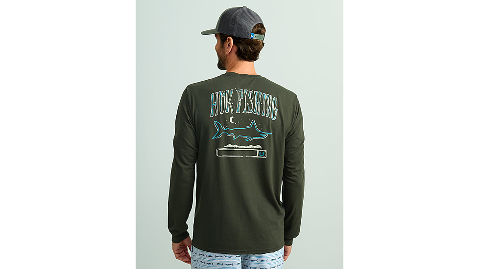 HUK Performance Fishing Graphic Long Sleeve Tee - Mens, Cypress Landing, Extra Large, H1000533-377-XL
