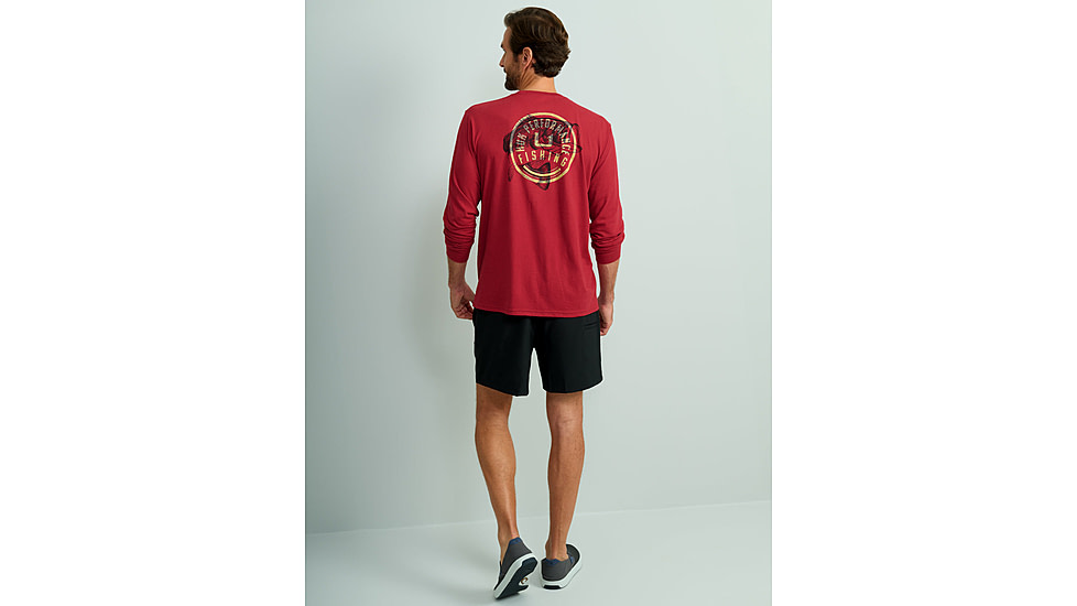 HUK Performance Fishing Graphic Long Sleeve Tee - Mens, Scarlet Blaze, Extra Large, H1000533-621-XL
