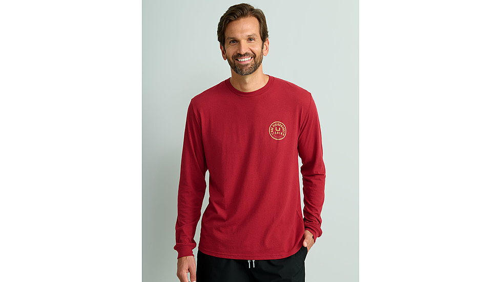 HUK Performance Fishing Graphic Long Sleeve Tee - Mens, Scarlet Blaze, Extra Large, H1000533-621-XL