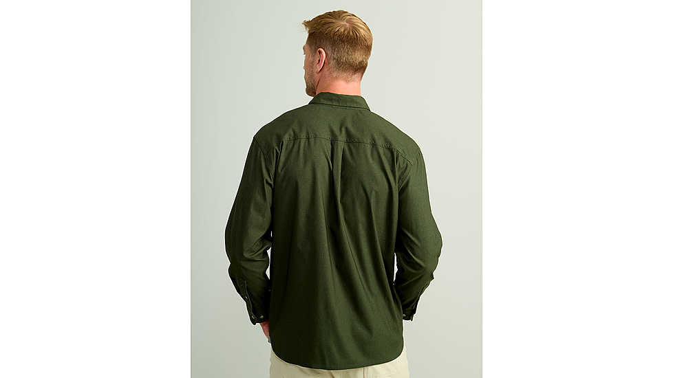 HUK Performance Fishing Hawser Heather Flannel - Mens, Cyprs Lnd Hthr, Medium, H1500208-378-M