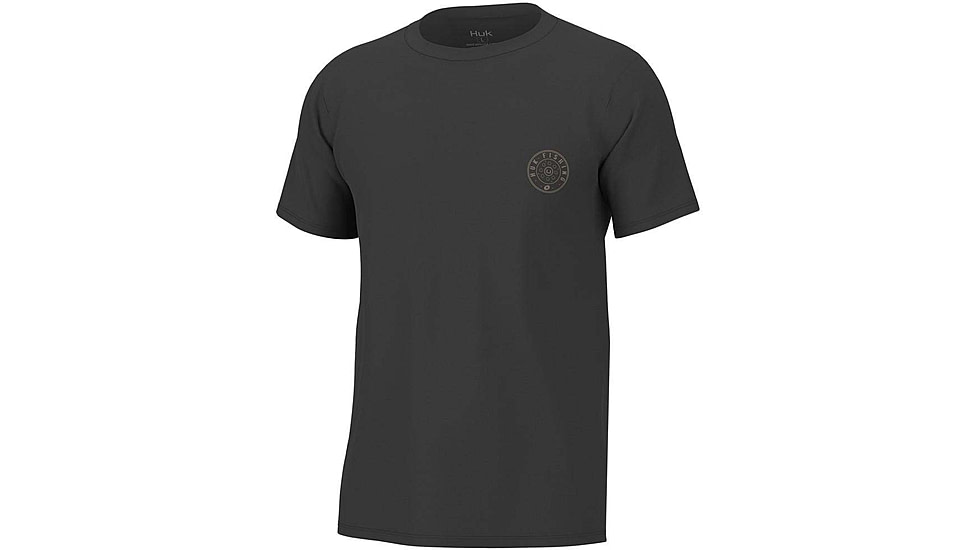 HUK Performance Fishing Reel On Short Sleeve Shirt - Men's, Volcanic Ash, Small, H1000419-013-S