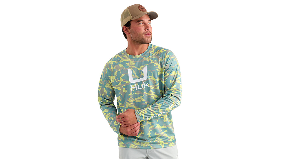 HUK Performance Fishing Icon Printed Crew - Mens