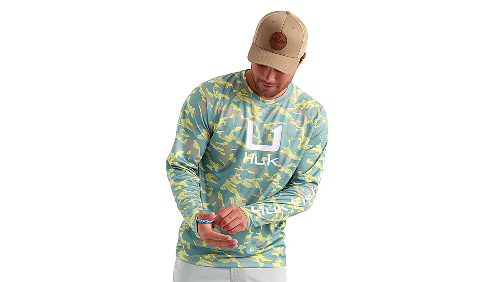 HUK Performance Fishing Icon Printed Crew - Mens