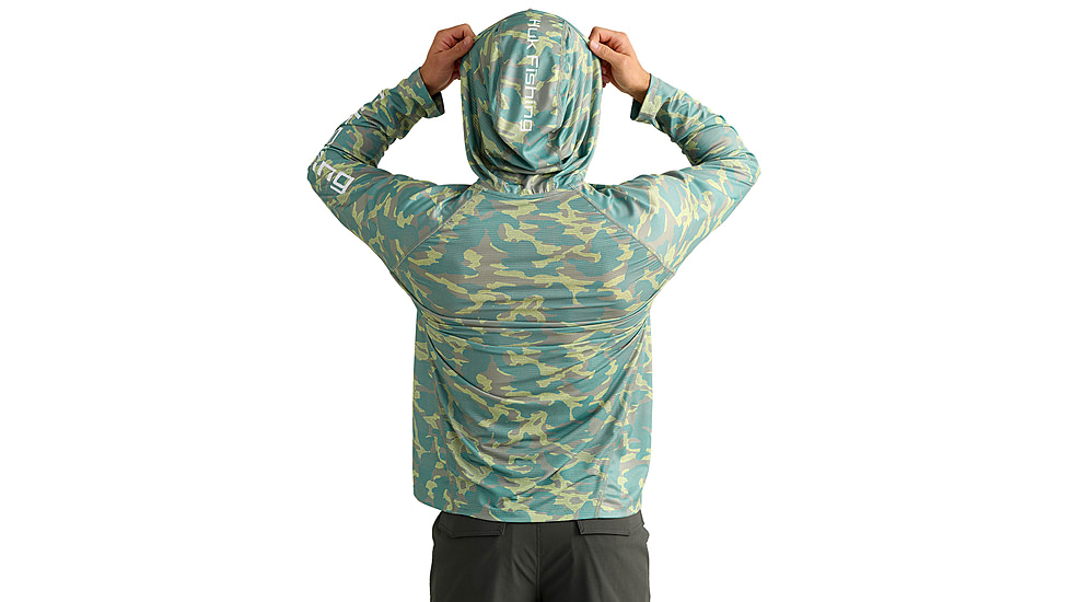 HUK Performance Fishing Icon Printed Long Sleeve Hoodie - Mens
