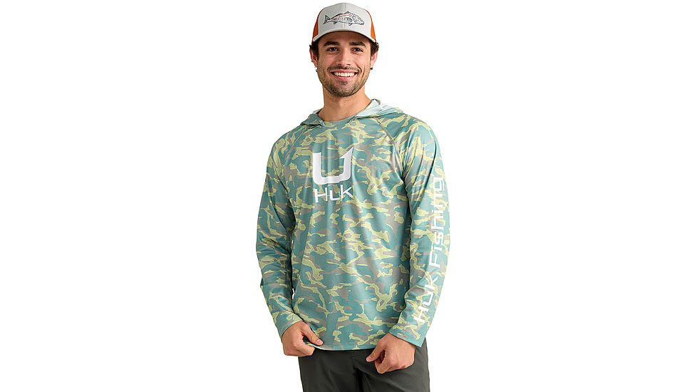 HUK Performance Fishing Icon Printed Long Sleeve Hoodie - Mens