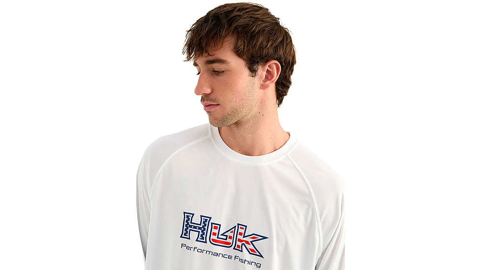 HUK Performance Fishing Pursuit Americana Fill Long Sleeve Crew - Mens
