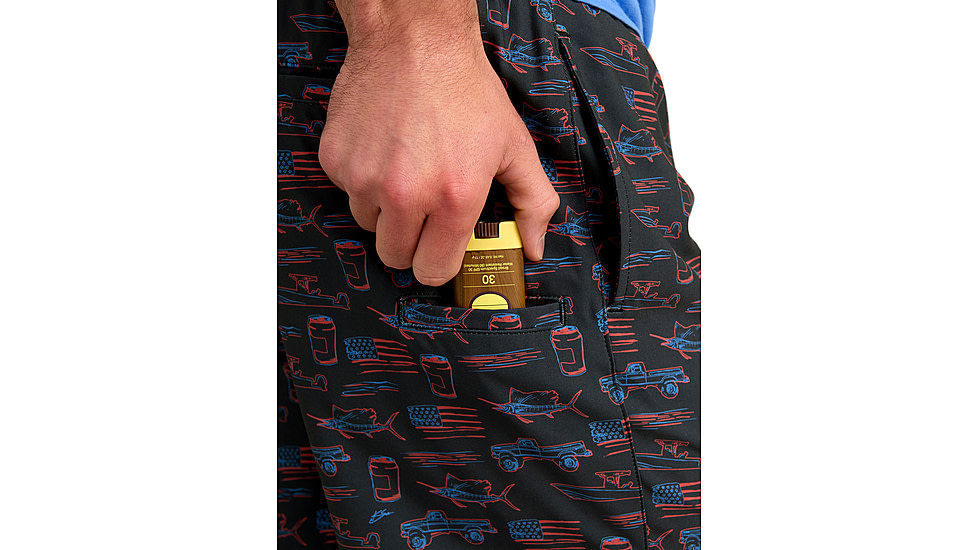 HUK Performance Fishing Pursuit Kc Printed Volley Short - Mens