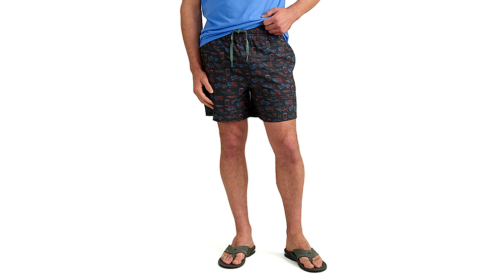 HUK Performance Fishing Pursuit Kc Printed Volley Short - Mens