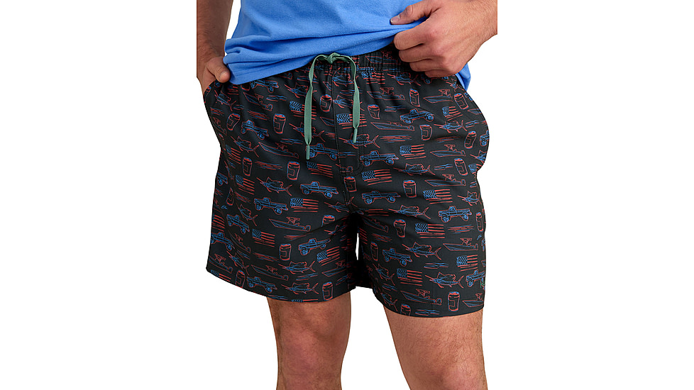 HUK Performance Fishing Pursuit Kc Printed Volley Short - Mens