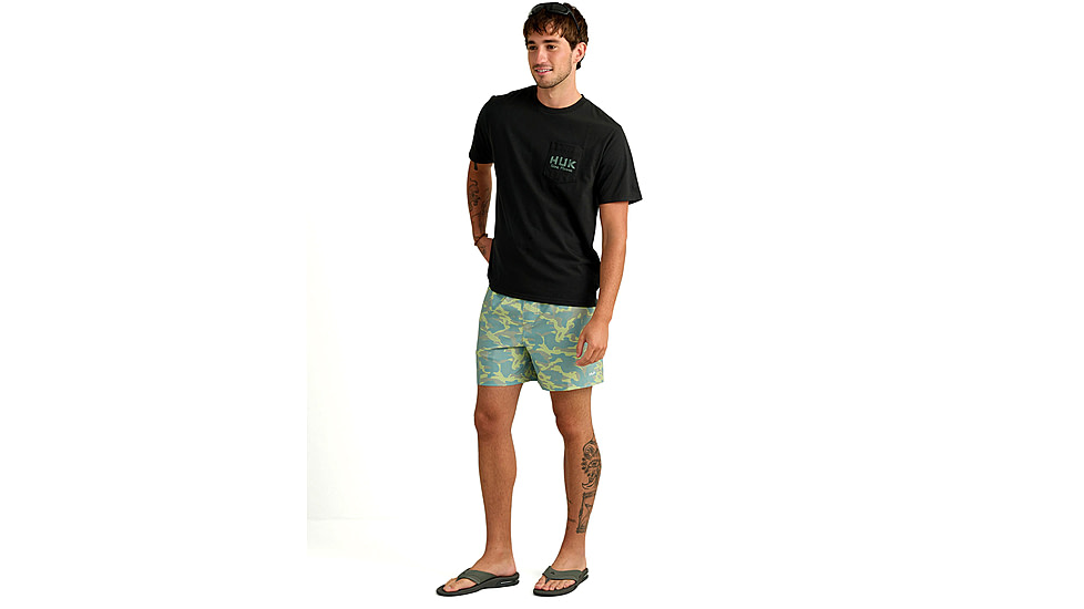 HUK Performance Fishing Pursuit Printed Volley Short - Mens