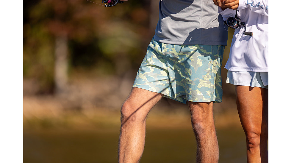 HUK Performance Fishing Pursuit Printed Volley Short - Mens