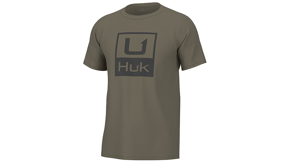 HUK Performance Fishing Huk Stacked Logo Tee - Mens, Overland Trek, 3XL, H1000427-319-XXXL