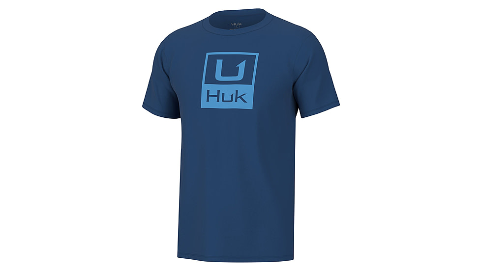 HUK Performance Fishing Huk Stacked Logo Tee - Mens, Set Sail, L, H1000427-489-L