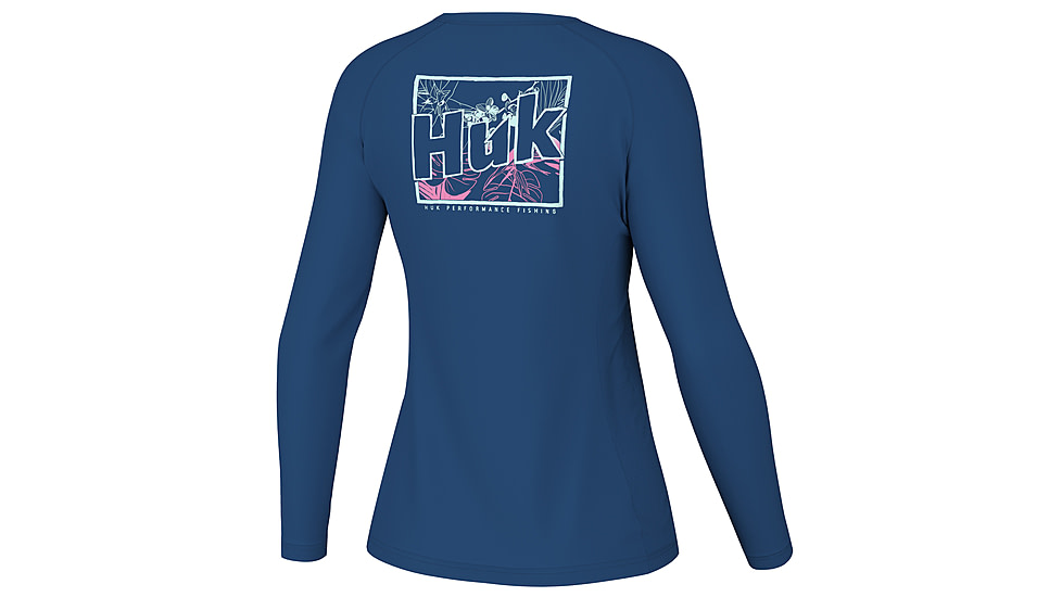 HUK Performance Fishing Huk Tropic Pursuit Crew - Womens, Set Sail, M, H6120178-489-M