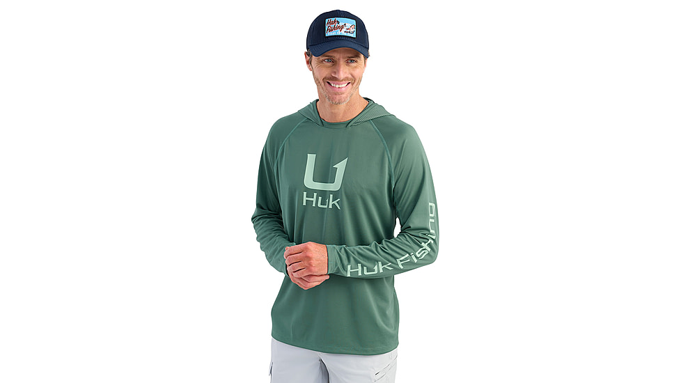 HUK Performance Fishing Icon Hoodie - Mens, North Atlantic, Extra Large, H1200574-365-XL