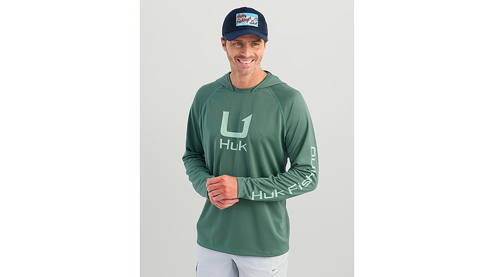 HUK Performance Fishing Icon Hoodie - Mens, North Atlantic, Extra Large, H1200574-365-XL