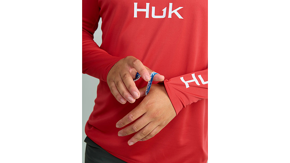 HUK Performance Fishing Icon Long Sleve Crew - Mens, Channel Marker, Extra Large, H1200573-624-XL