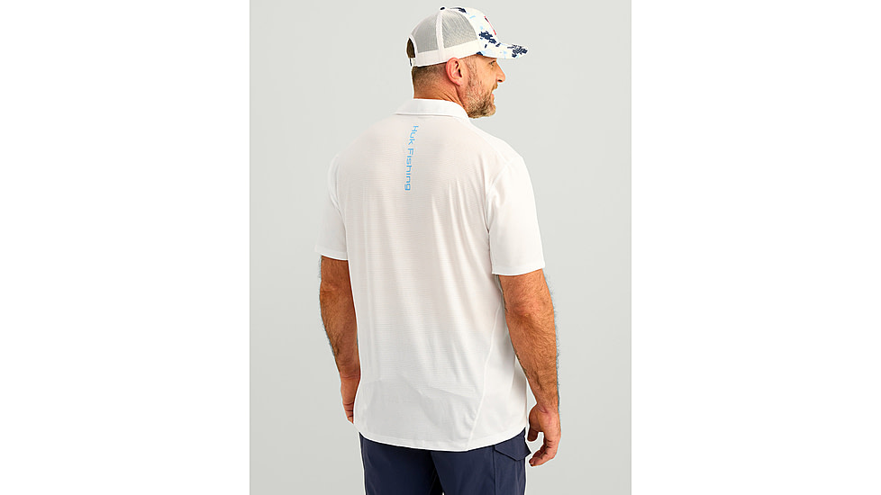 HUK Performance Fishing Icon Performance Polo - Mens, White, Extra Large, H1200639-100-XL