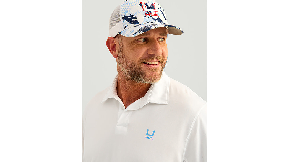 HUK Performance Fishing Icon Performance Polo - Mens, White, Extra Large, H1200639-100-XL